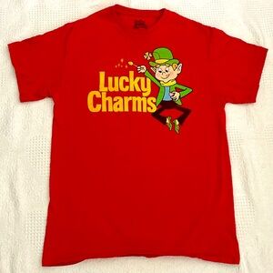 Lucky Charms T-shirt 100% Cotton Size Medium Red